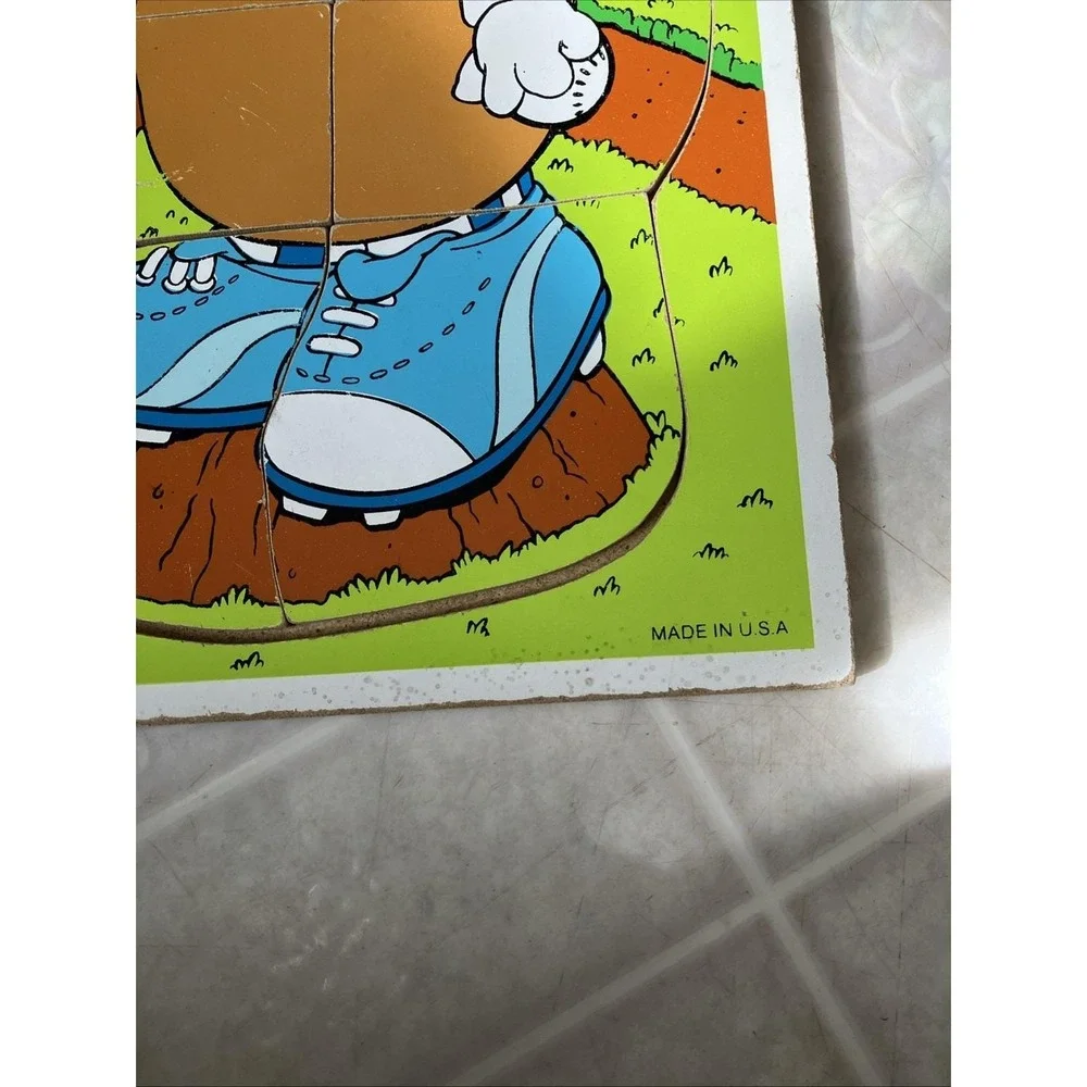 Vintage 1985 Playskool‎ Potato Head Kids Slugger Wooden Puzzle 11 Pieces 252-08